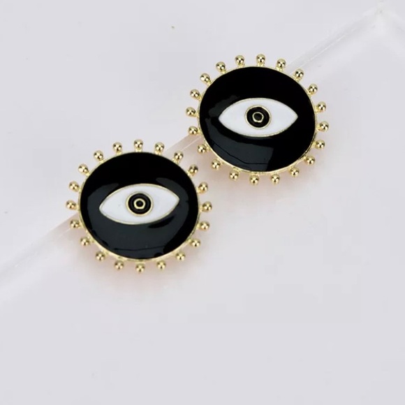 Evil Eye Boho Chic Statement Stud Earrings